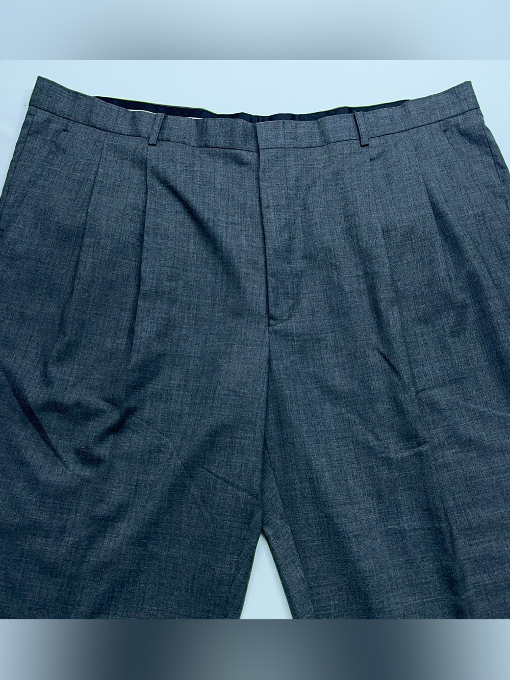 Fortini Italian Collection Wool Dress Pants Mens Size 49x28 Gray Pleated